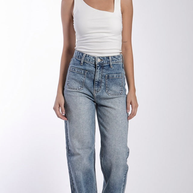 Pantalon BALAM Corte Wide Leg Color Claro BL7090