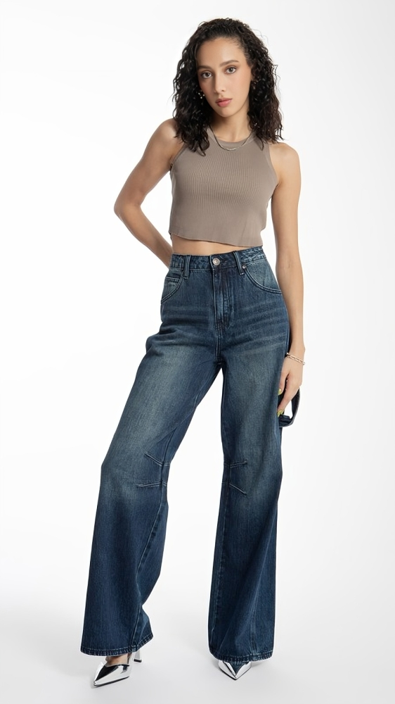 Pantalon BALAM Corte Vintage Loose Bolsa Carpintero