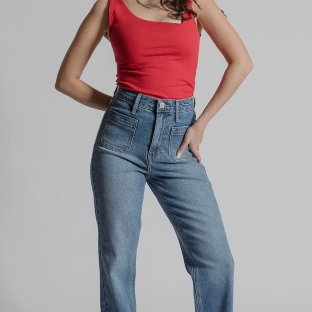 Pantalon Balam Corte Straight Bolsas Frontales BL7021