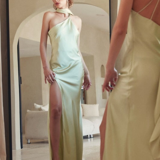 Halter Scarf Maxi Dress Fore