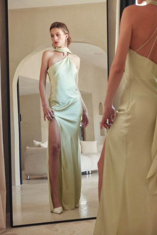 Halter Scarf Maxi Dress Fore