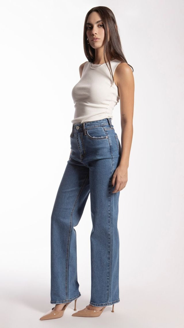 Pantalon BALAM Corte Wide Leg Color Medium BL7119