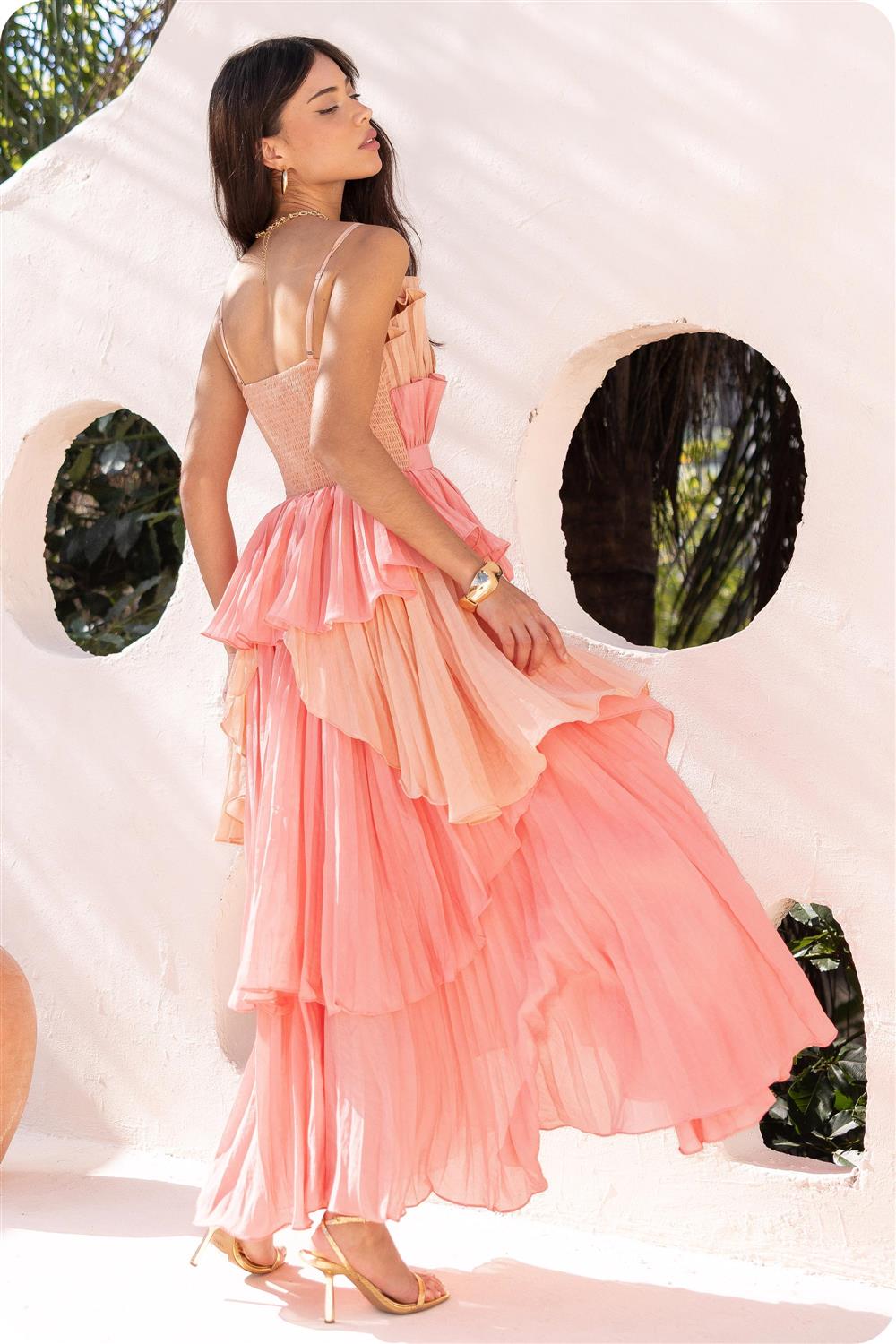 Maxi Vestido Plisado Olanes Strut & Bolt