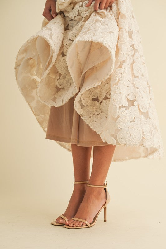 3D Textured Lace Midi Dress Klesis