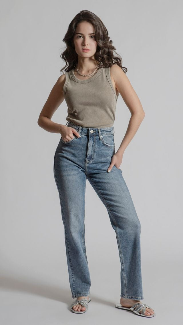 Pantalón Balam Corte Straight Color Claro BL7019