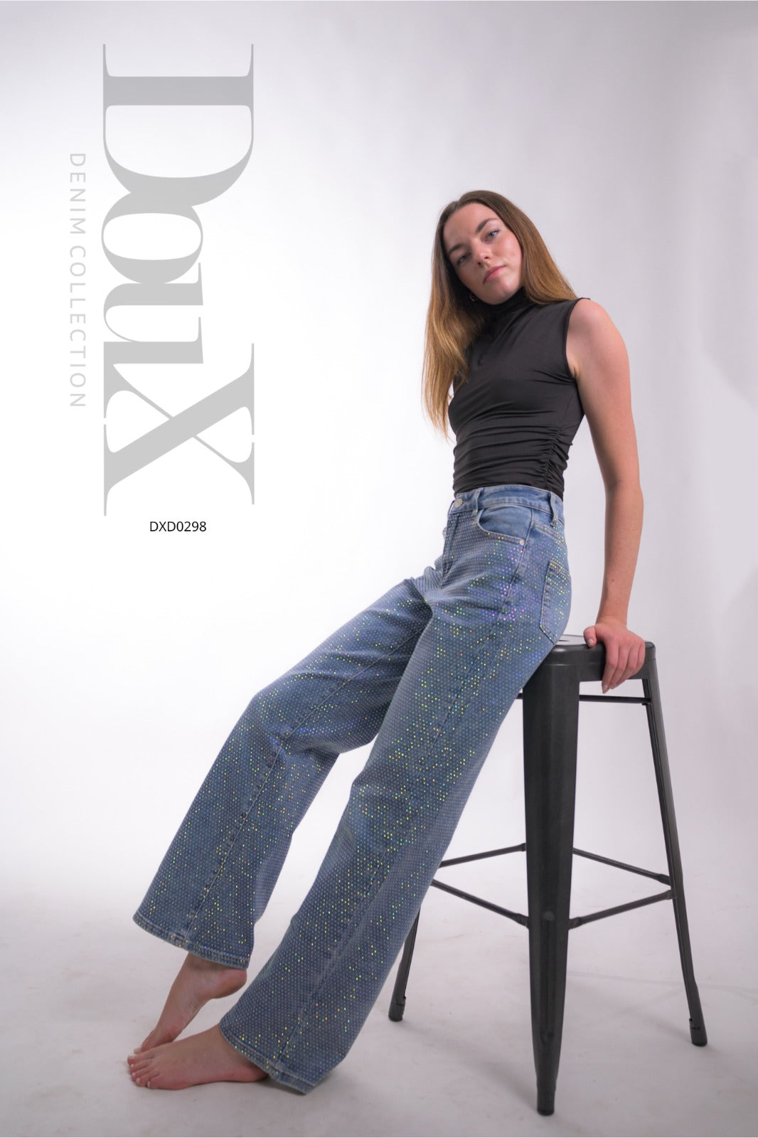 Pantalón Wide Leg Doux Brillos