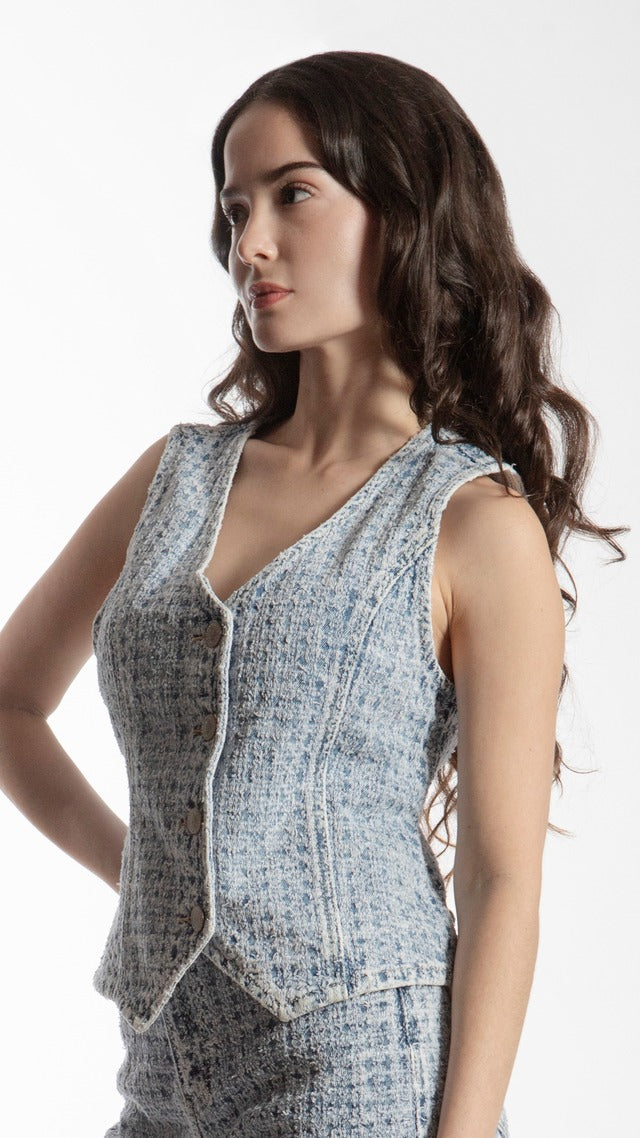 Chaleco BALAM Denim Geométrica Special Edition