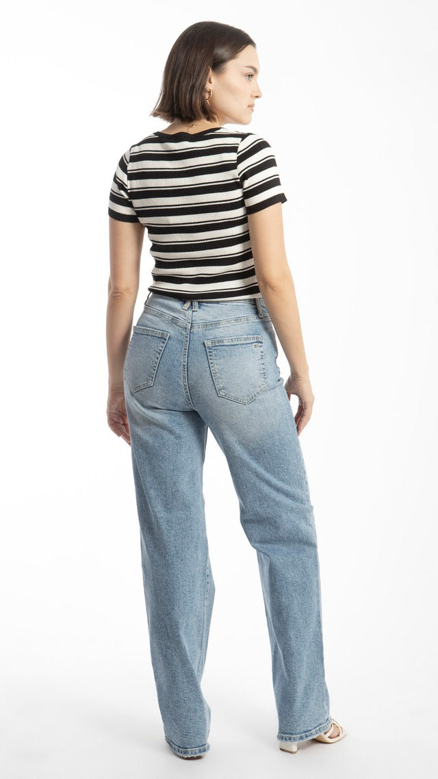 Pantalon BALAM Corte Wide Leg Color Cláro BL7033