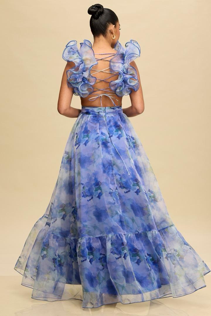 Fluer Ruffle Tiered Gown Luxxel