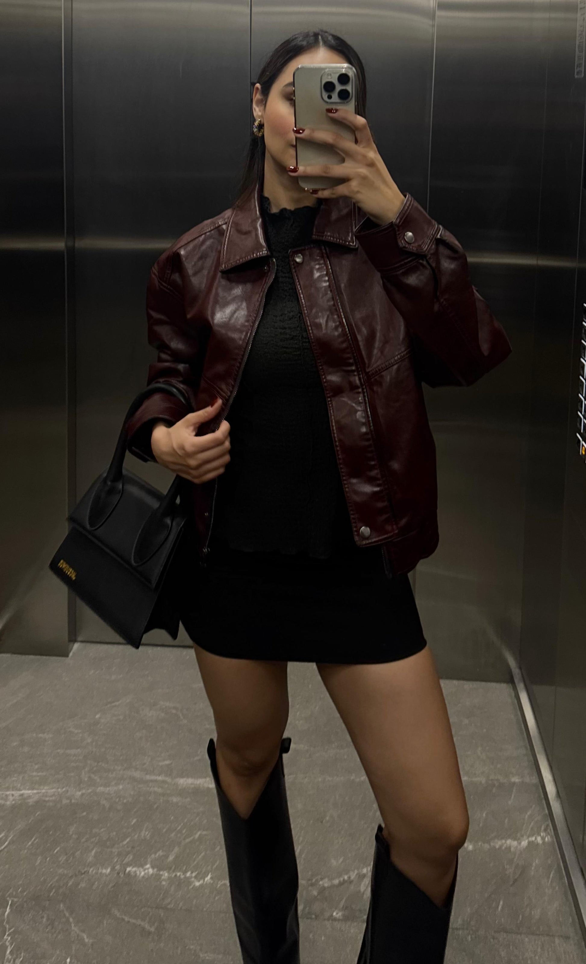 Chaqueta Mujer Bomber Efecto Piel JS Basic JD20285