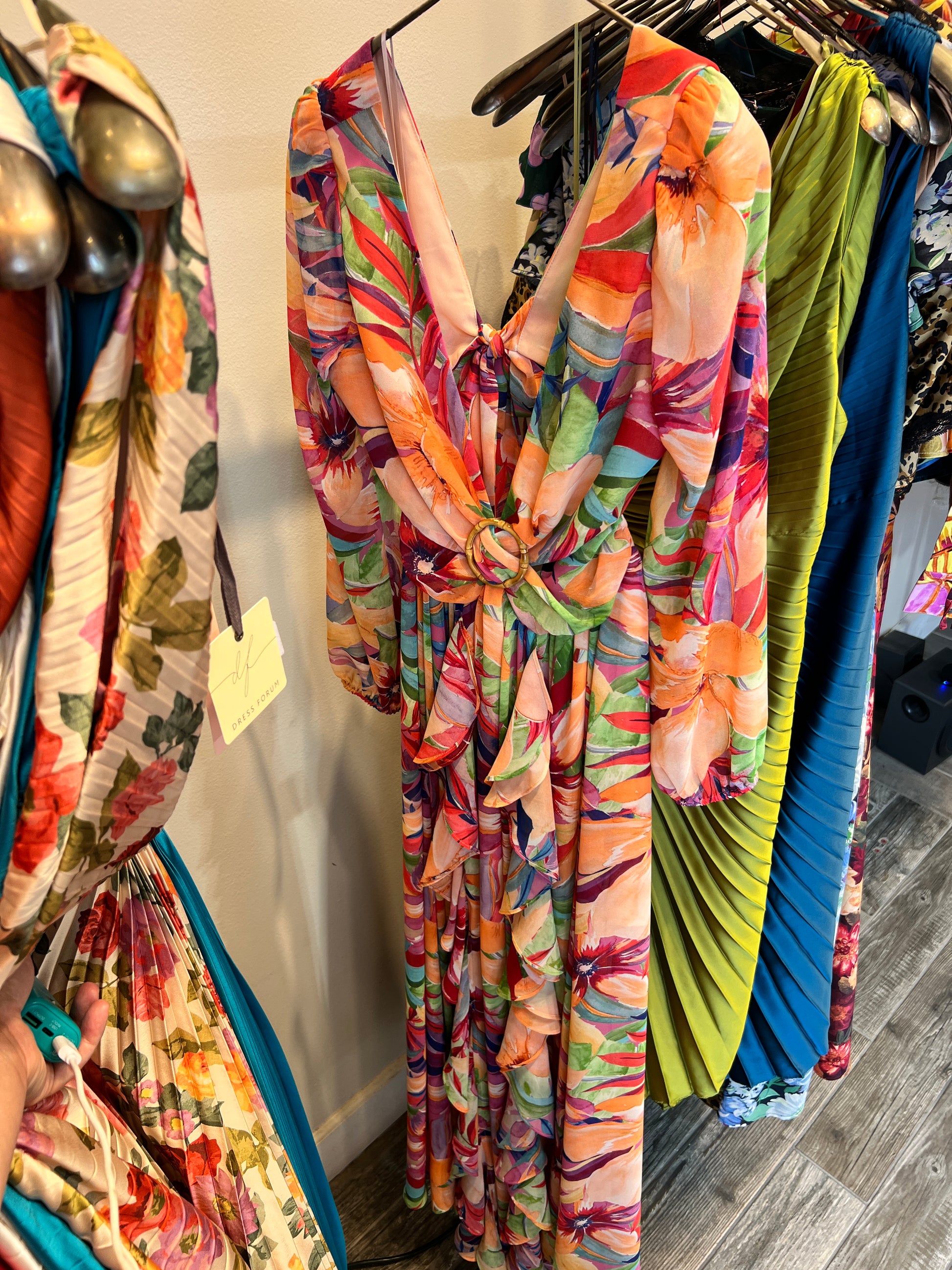 Tie Back Maxi Dress Tropical Print Dress Forum