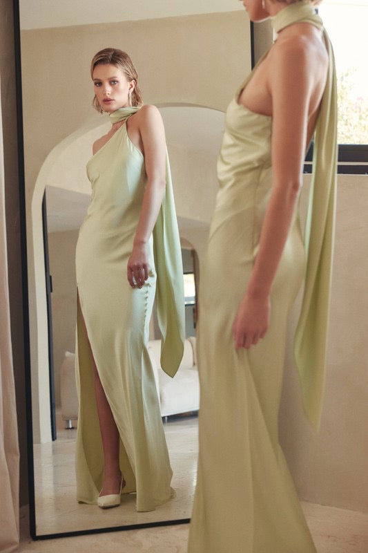 Halter Scarf Maxi Dress Fore
