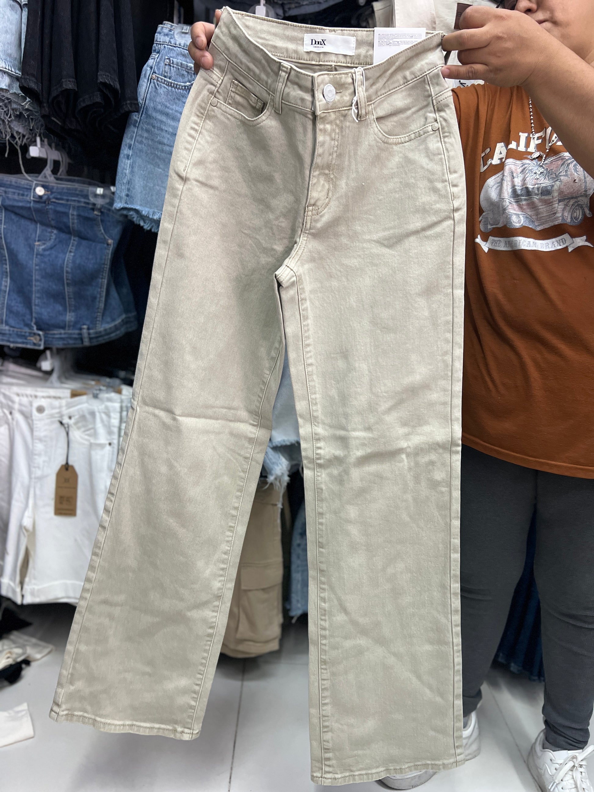 Pantalón Mezclilla Corte Wide Leg Liso DouX DXD0426