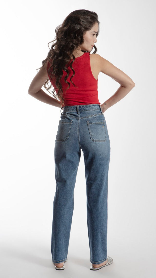 Pantalon Balam Corte Straight Bolsas Frontales BL7021