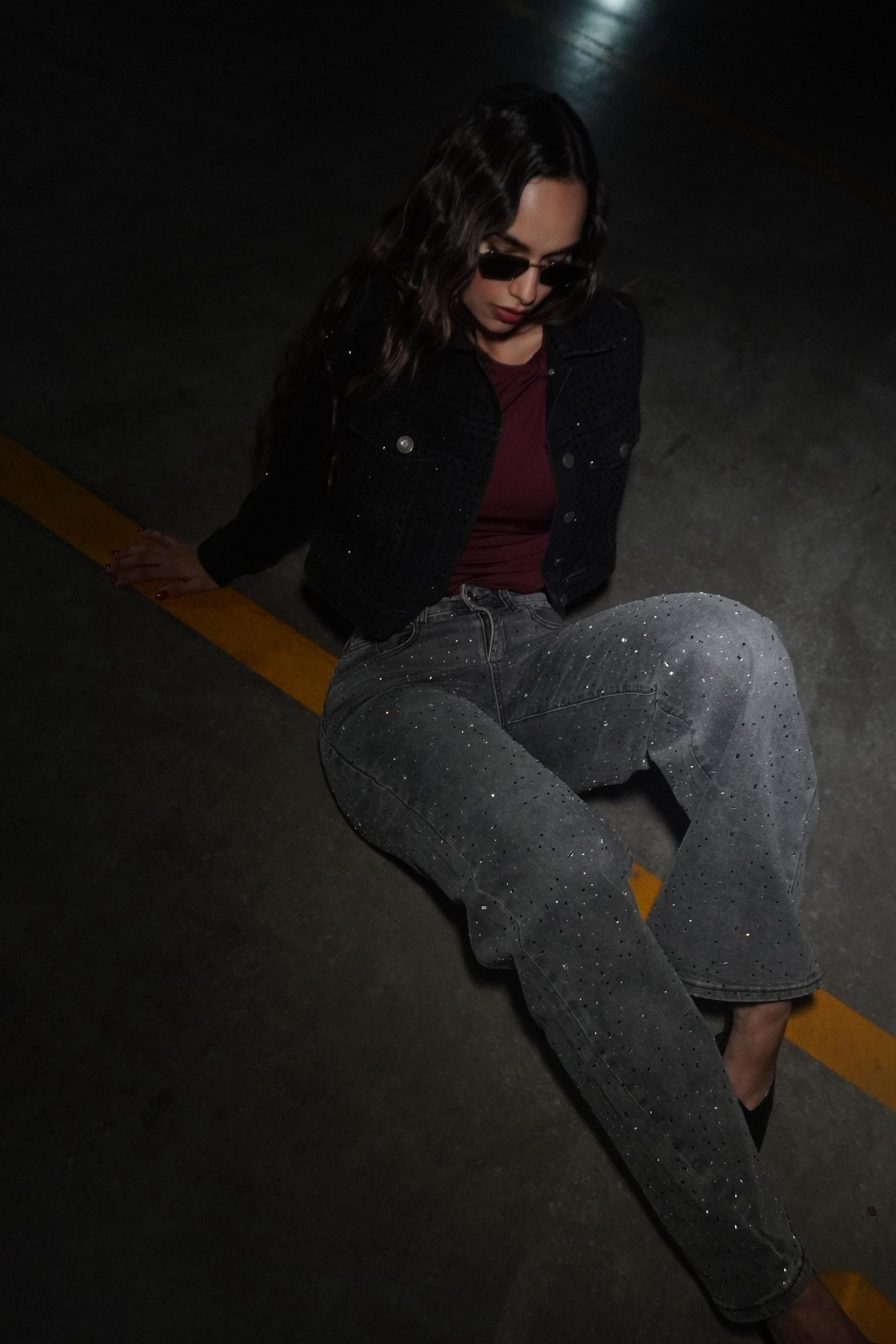 Pantalón Mezclilla Corte Wide Leg Tiro Alto Strech Ligero Edición Limitada HY004