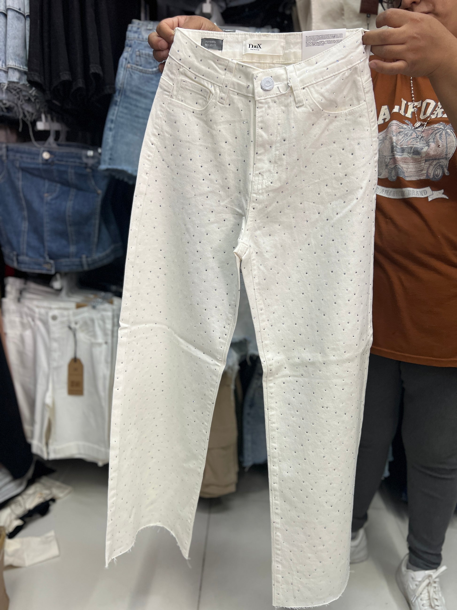 Pantalon DouX Corte Wide Leg Brillos DXD0399