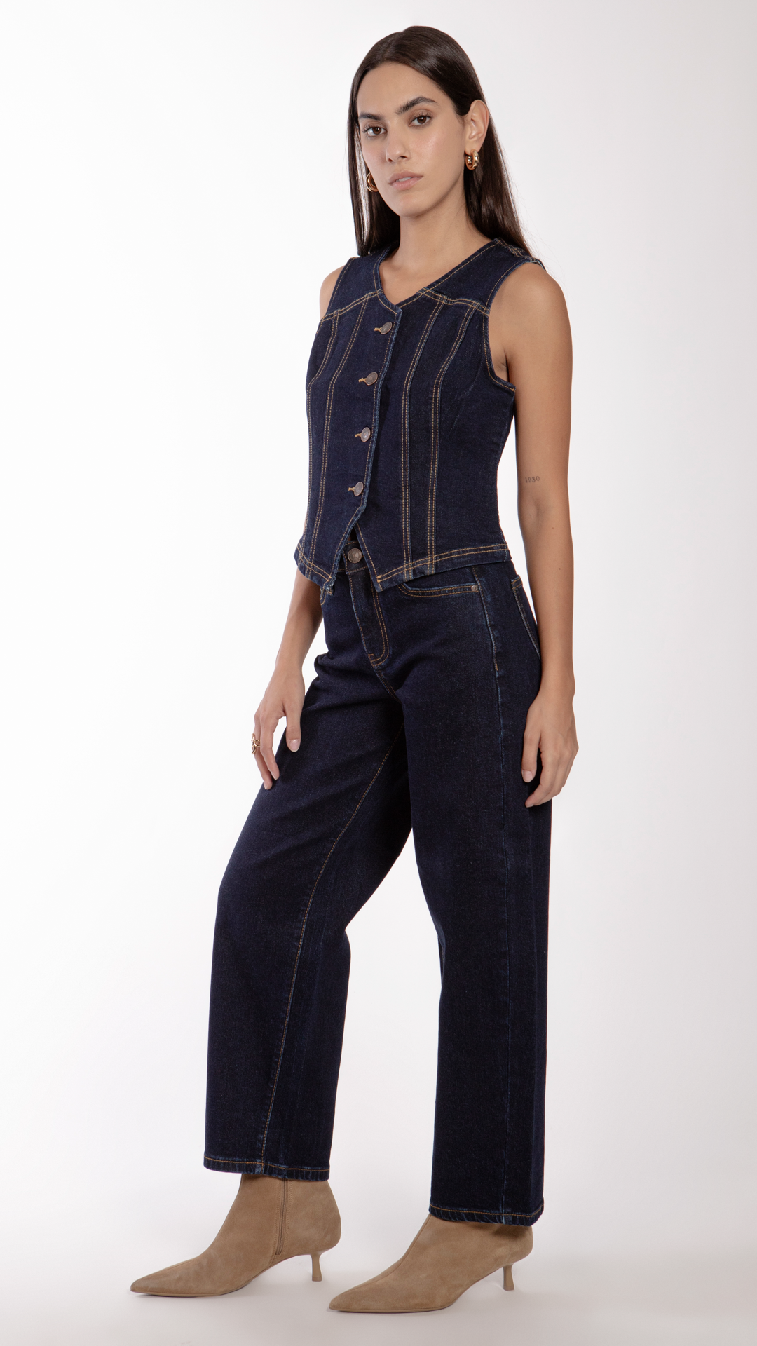 Pantalón Barrel Color Índigo BL7231 BALAM