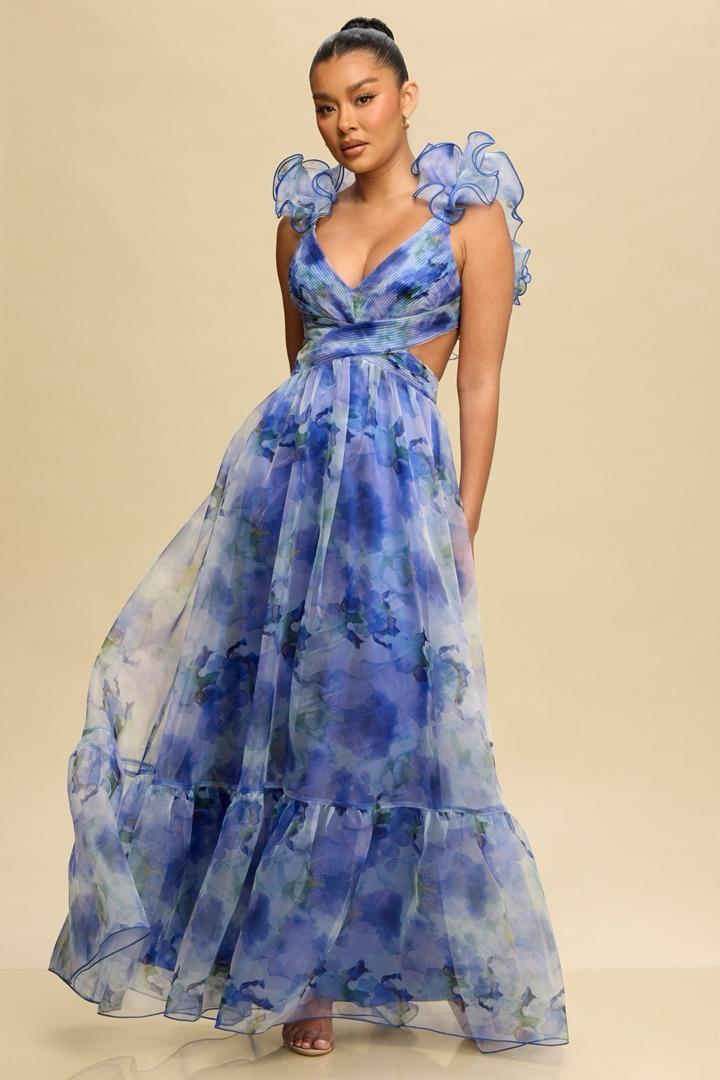 Fluer Ruffle Tiered Gown Luxxel