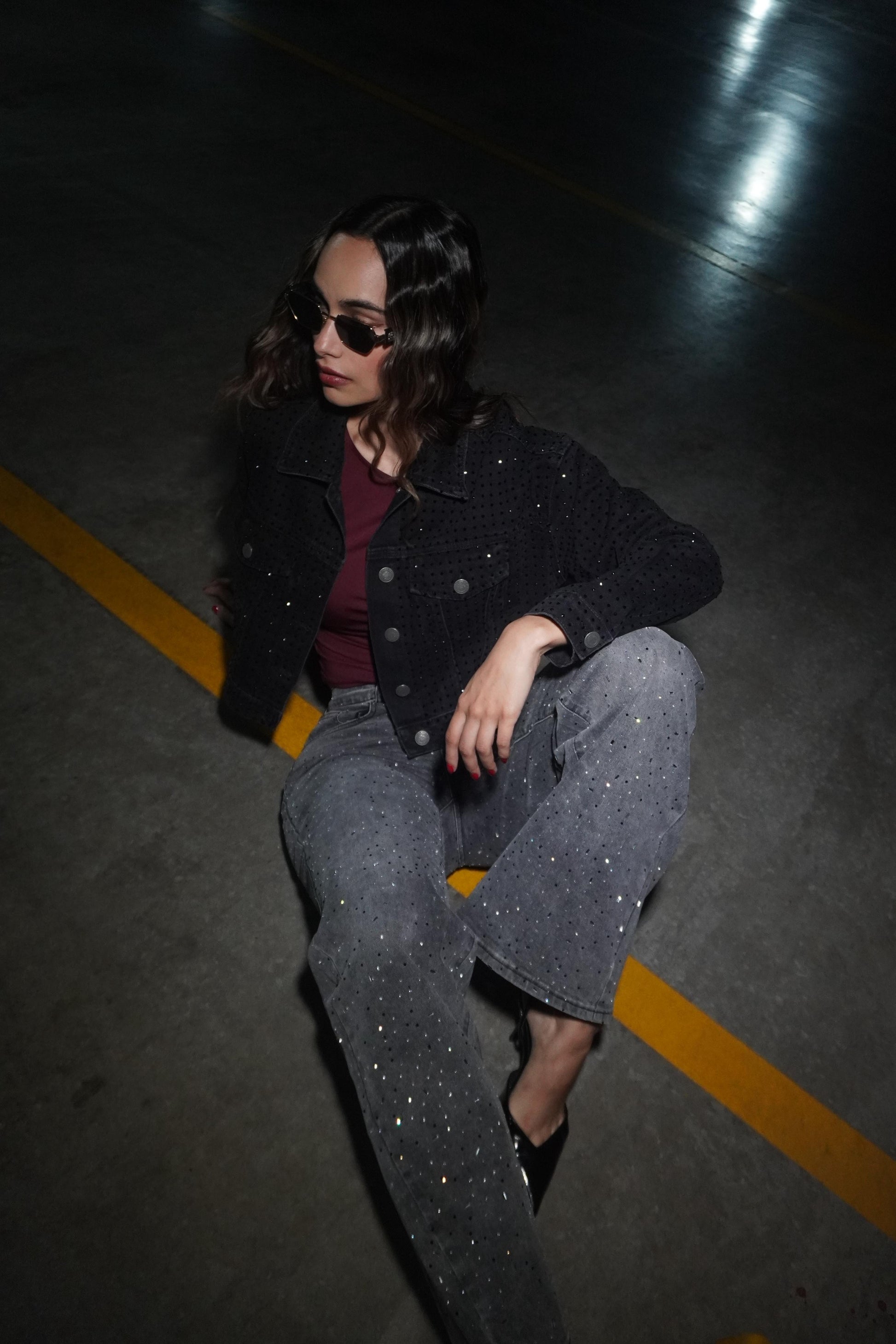 Pantalón Mezclilla Corte Wide Leg Tiro Alto Strech Ligero Edición Limitada HY004